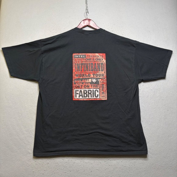 Jerzees T-Shirt Mens XL Intel InfiniBand World Tour Tech Promo Vintage Graphic